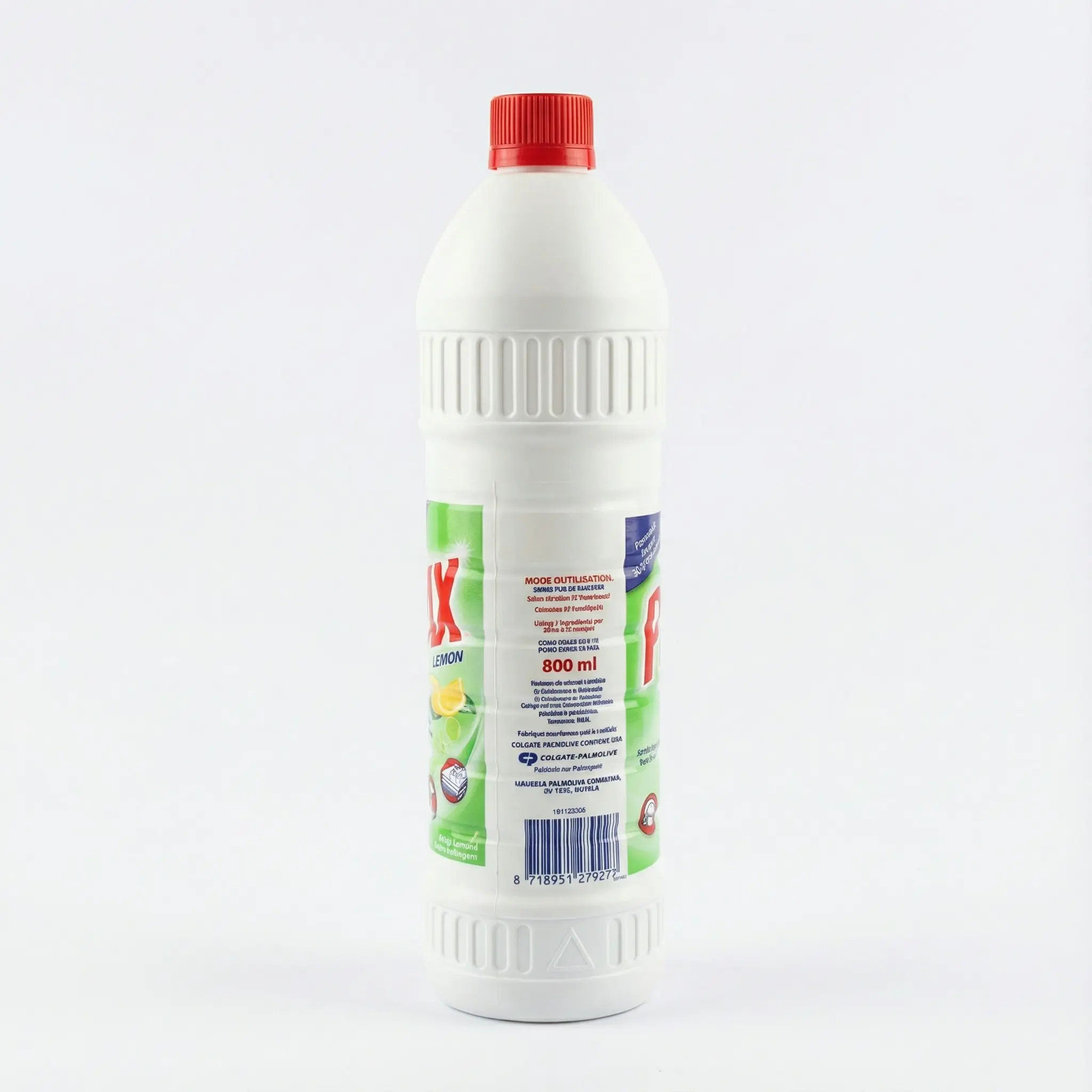 dos du detergent liquide pax citron pour vaisselle